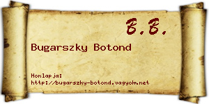 Bugarszky Botond névjegykártya