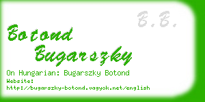 botond bugarszky business card